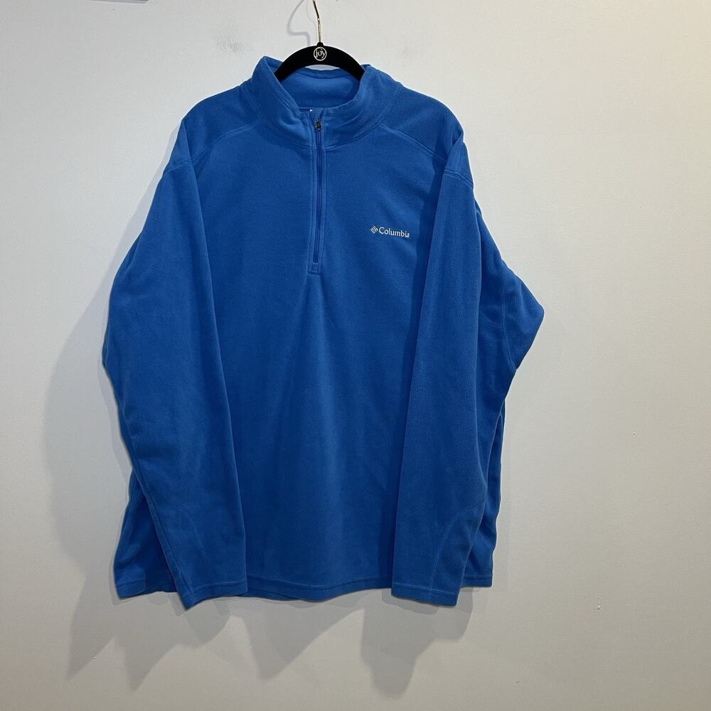 Columbia Long Sleeve 1/4 Zip Fleece‎ Pullover Men’s Size XXL Blue